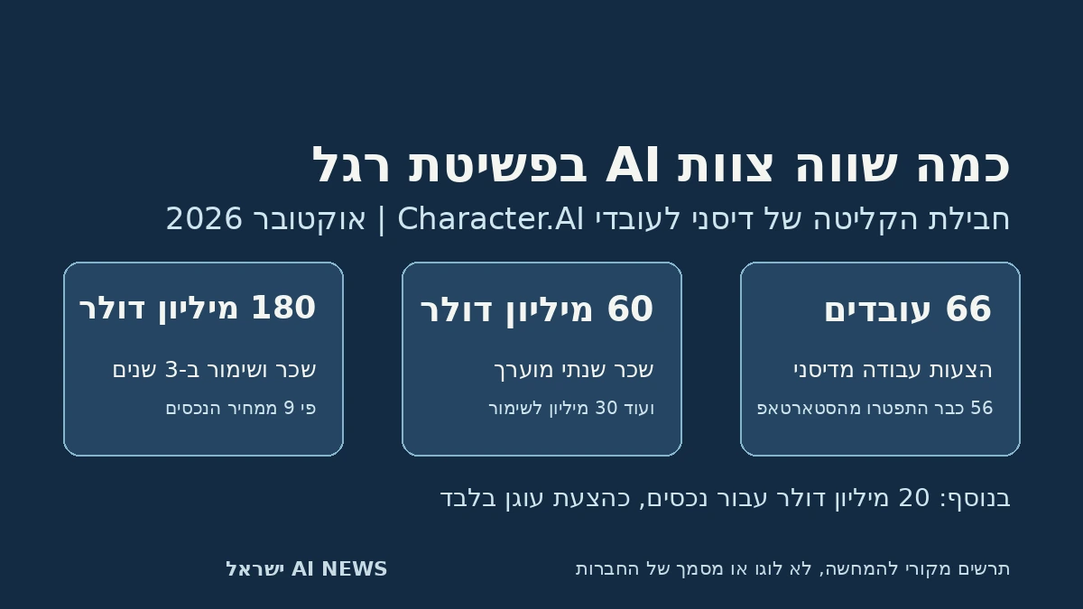 תרשים מקורי: דיסני קולטת 66 עובדי Character.AI במסגרת פשיטת הרגל; לא לוגו או צילום של החברות