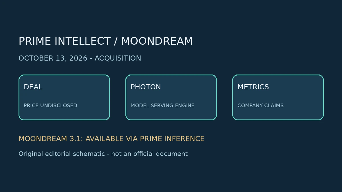 תרשים מקורי: Prime Intellect רכשה את Moondream: מנוע Photon במוקד, מדדי המהירות הם של החברה; אינו צילום או מסמך רשמי